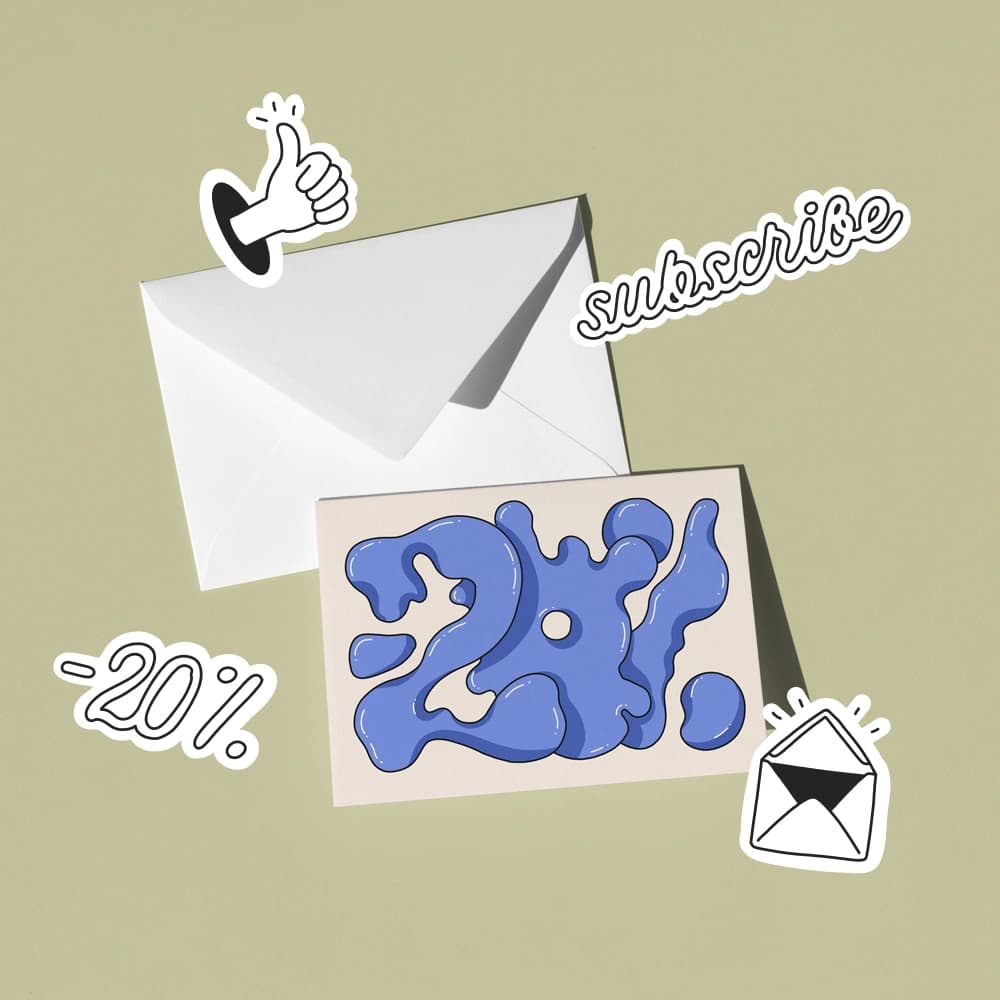 Greeting card mockup preview